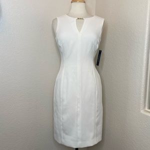 🆕Tahari-Levine studio white pencil midi dress